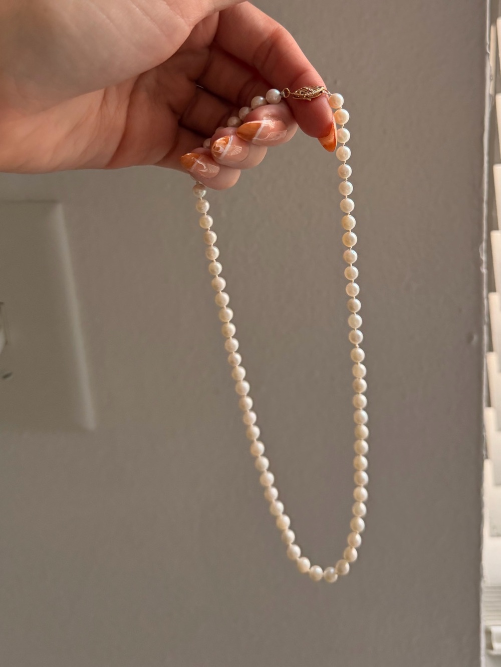 14K Gold Pearl Necklace